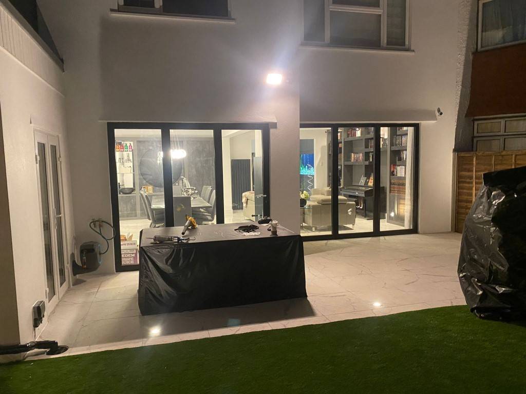 New build exterior and garden lighting