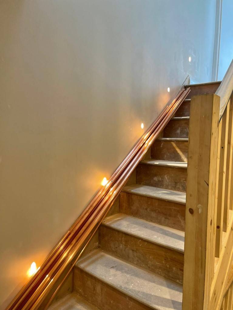 Staircase LED strip lighting