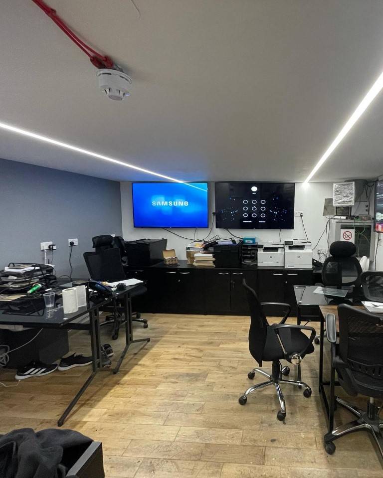 Office electrical installation with CCTV