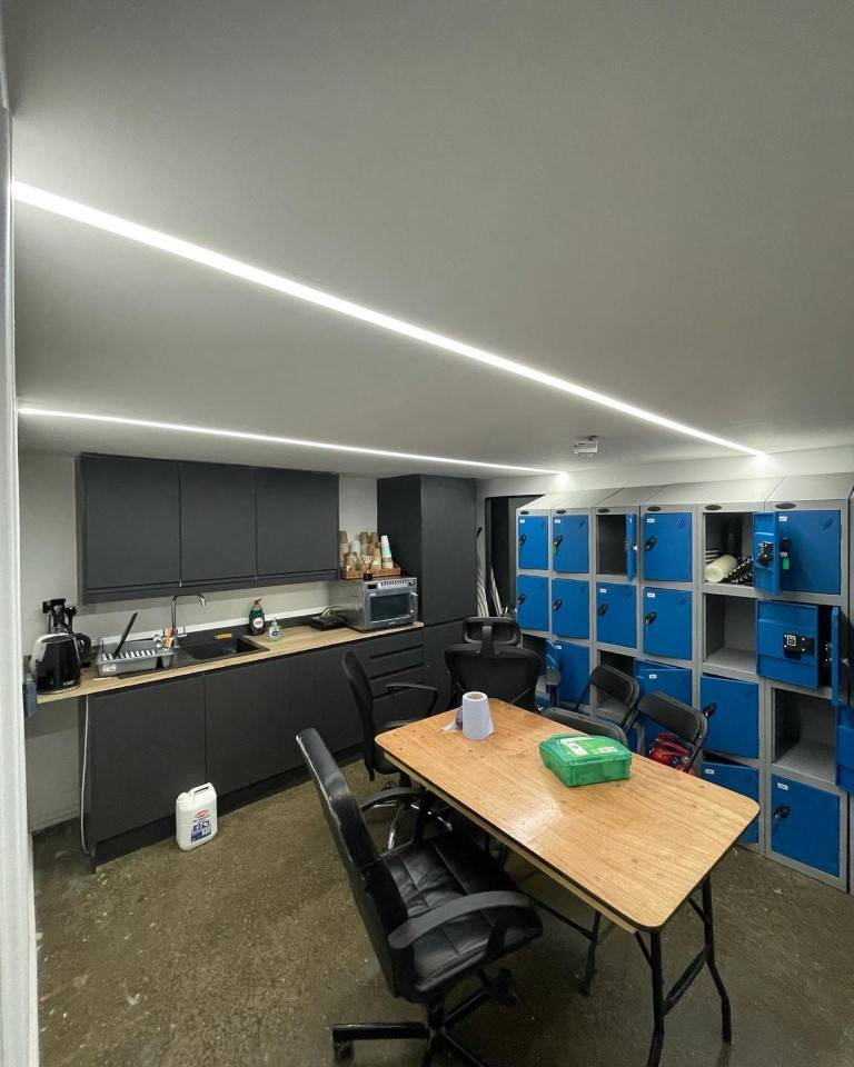 Commercial staff room LED lighting