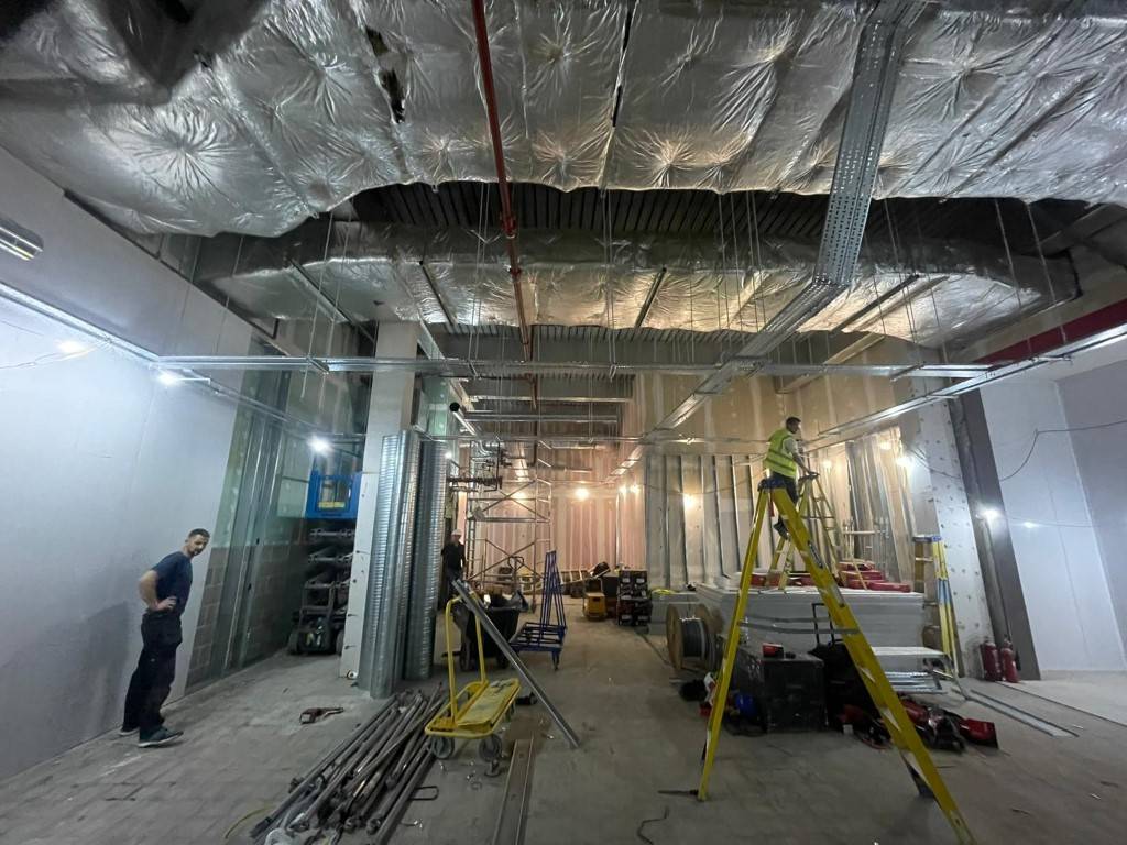 Commercial electrical work in progress