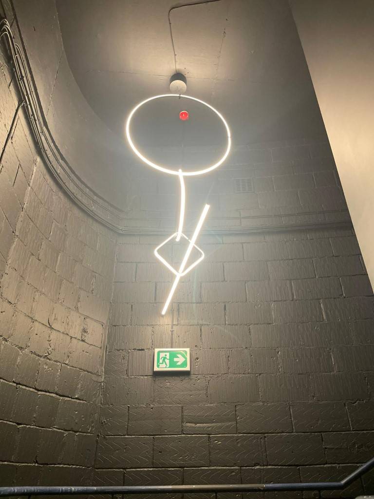Commercial ceiling electrical installation